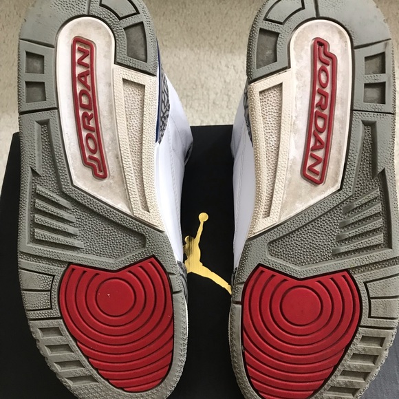 Nike Air Jordan 3 Retro OG True Blue 2016 Size 5.5Y WITH OG BOX AND RECEIPT - Picture 5 of 7